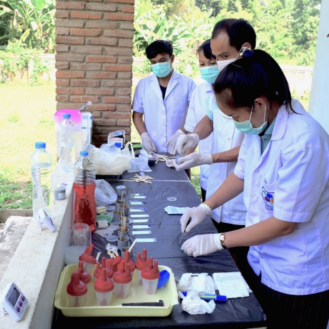 Lao PDR field team finished evaluating Albendazole efficacy in 456 children  
